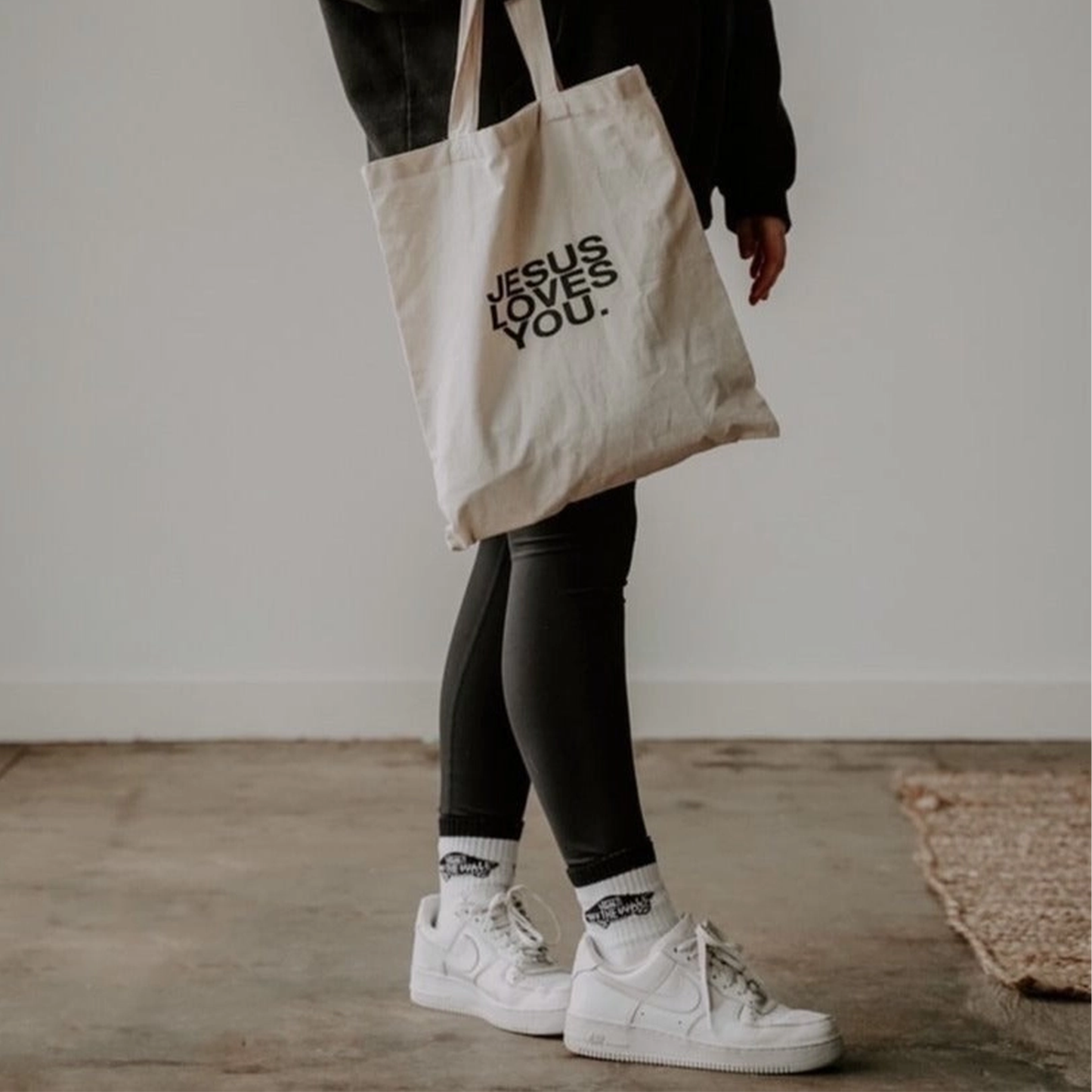 JESUS LOVES YOU Premium Canvas Tote Bag
