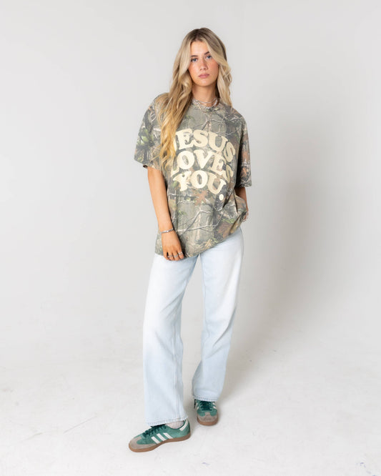 JESUS LOVES YOU Heavyweight Camo Tee